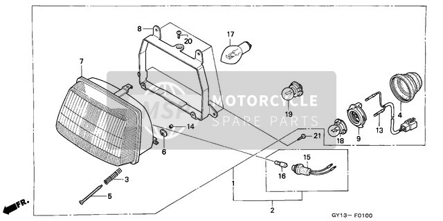 33108GY1911, Boot, Headlight Socket, Honda, 2